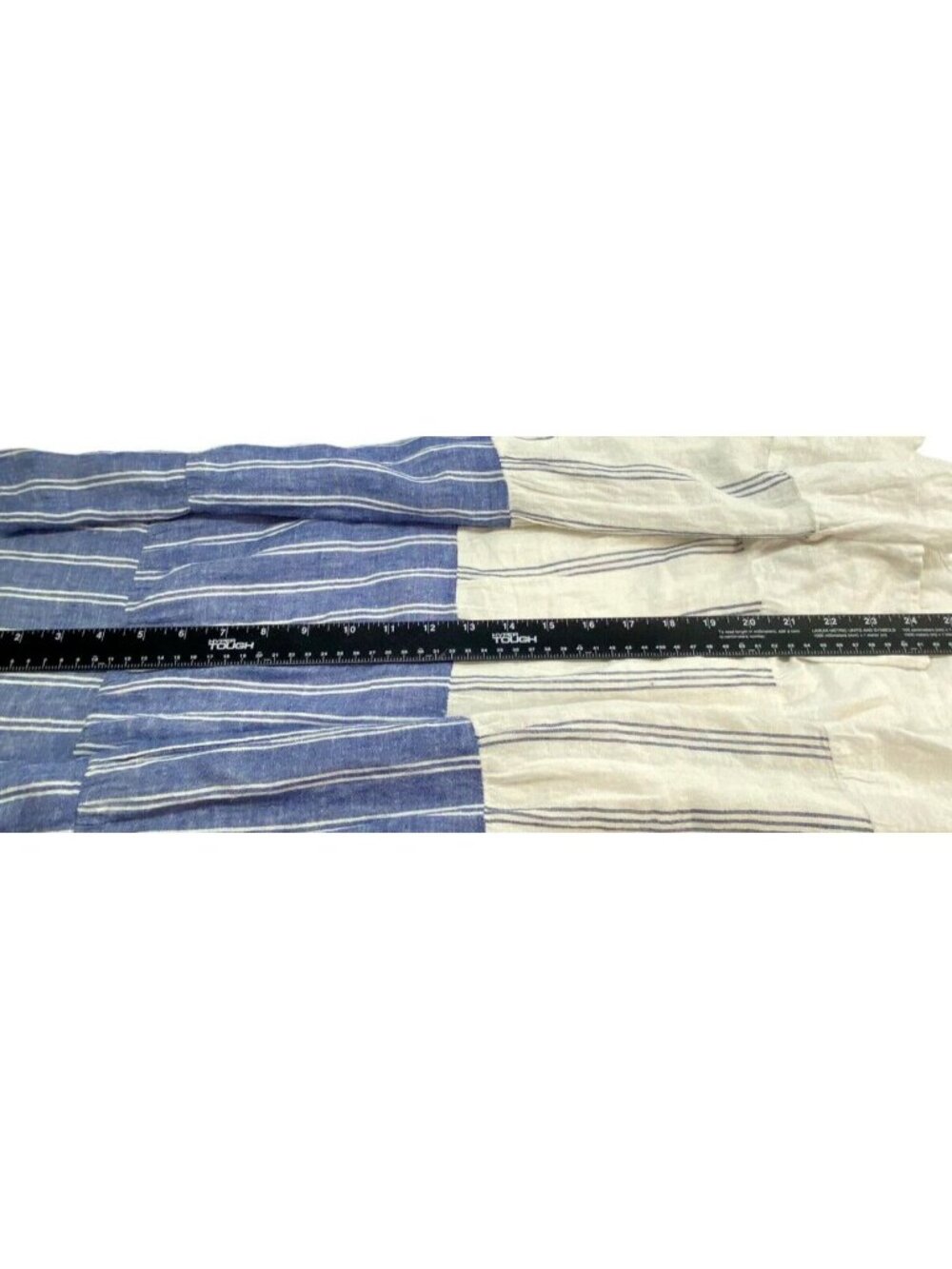 RAILS Women Mattie Mixed Blues Sleeveless Linen Blend Dress Sz S Blue Stripe 4-9 - Picture 7 of 11